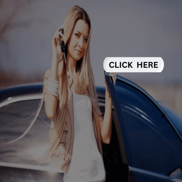 woman holding car key