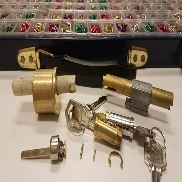 Technicain Fixes commercial door